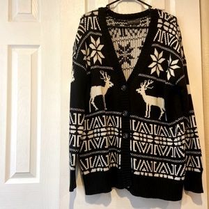 Forever 21 Reindeer Cardigan - Size 1X